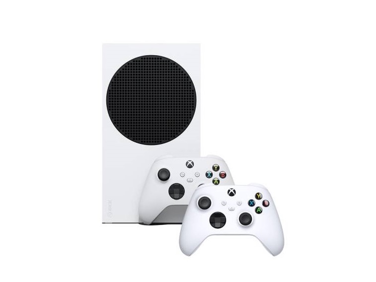 Pacote do Microsoft Xbox Series S com pacote extra de controlador sem fio.