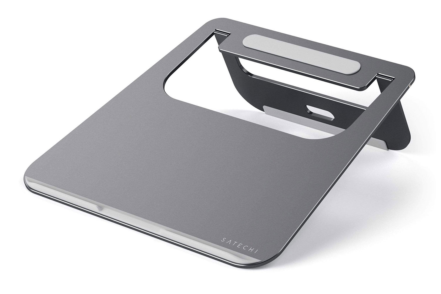 The Satechi Aluminum Laptop Stand for MacBook Pro and MacBook Air.