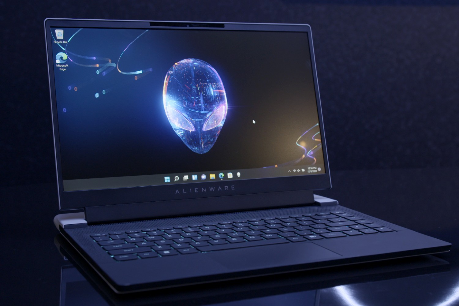 Alienware x14 gaming laptop with an Alienware logo.