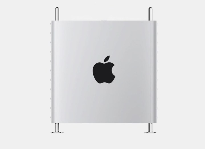 Apple Mac Pro over a light background.