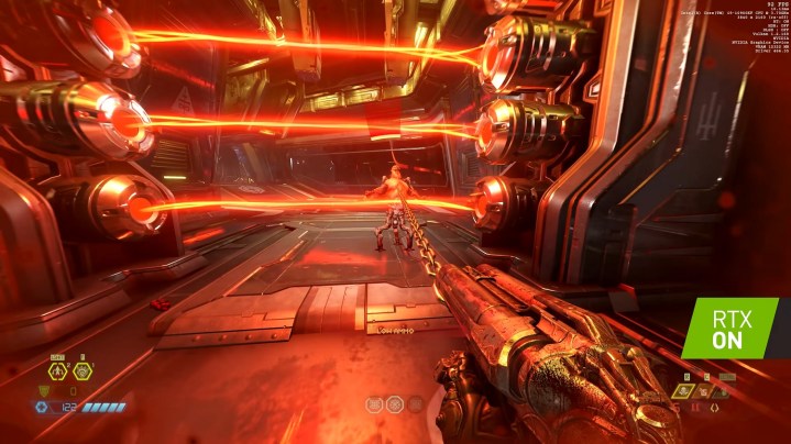 Demostración de trazado de rayos en Doom Eternal.