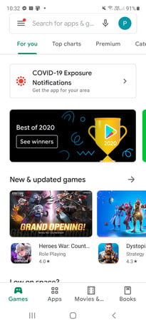 The refund screen in the Google Play Store.