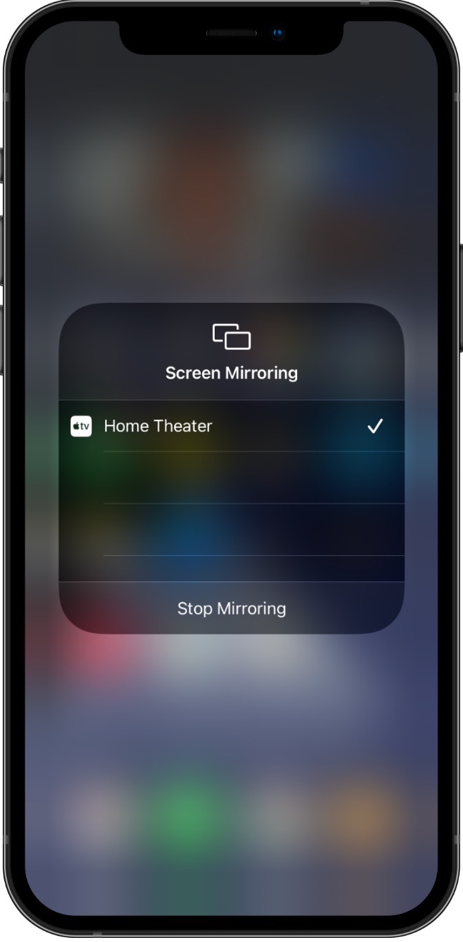 Screen mirroring from an iPhone.