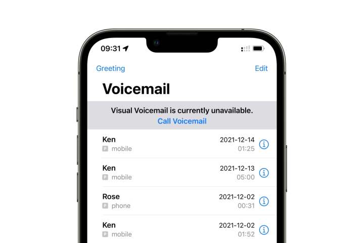 how to set up voicemail on an iphone visual unavailable