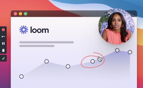 Loom featured image with video recording on screen.