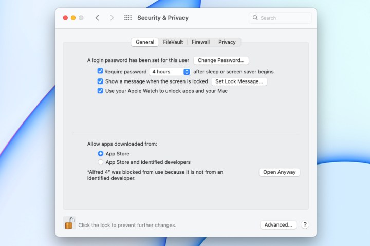 come bloccare i download di app sospette, la sicurezza della privacy del mac si apre comunque