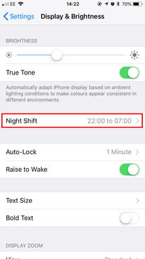 Come usare il filtro luce blu telefono turno di notte iphone 2 205x365