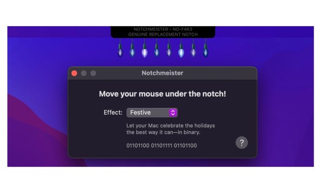 Notchmeister lets you decorate the MacBook Pro’s new notch.