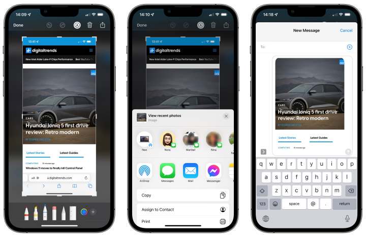 how to take a screenshot iphone sharing screenshots ios 15