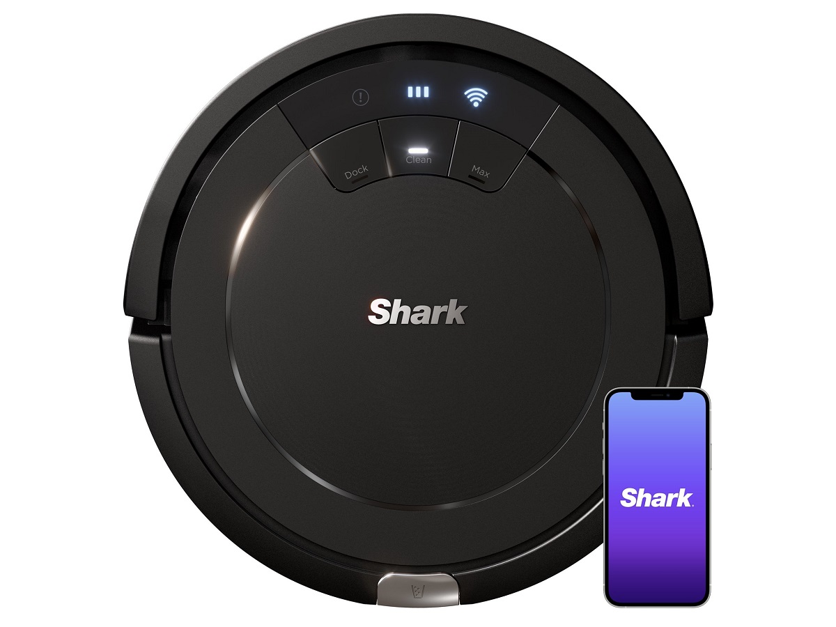 The Shark ION robot vacuum with the Shark app.