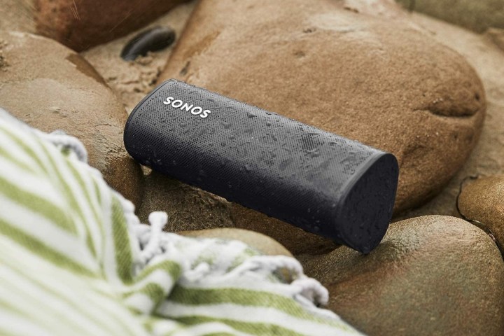 The Sonos Roam Speaker wet.