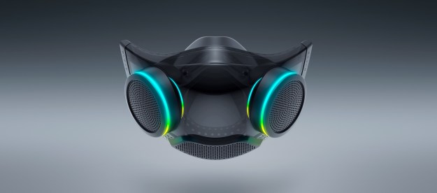 Razer's mew Zephyr Pro face mask also supports RGB lighting.