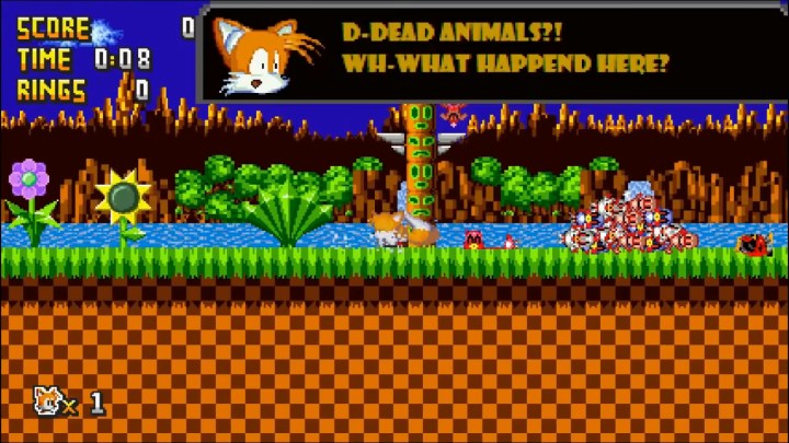 Tails finding a pile of dead animals.
