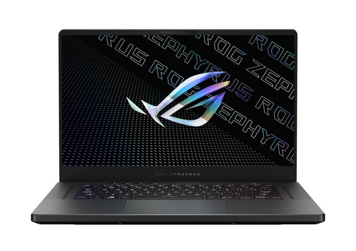 The ROG Zephyrus G15 with the lid open.