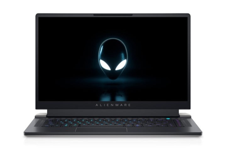 A front-angle shot of the Alienware x15 gaming laptop.