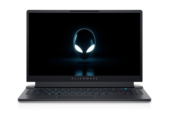 A front-angle shot of the Alienware x15 gaming laptop.