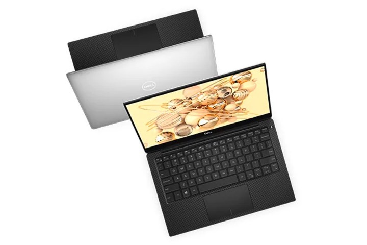 The Dell XPS 13 Touch open showing the keyboard.
