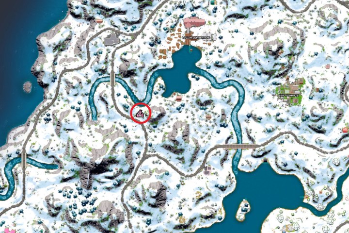 Map of Lt. Llama in Fortnite.