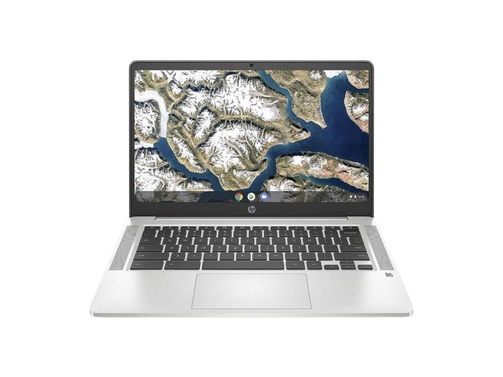 HP 14 inch Chromebook on a white background.