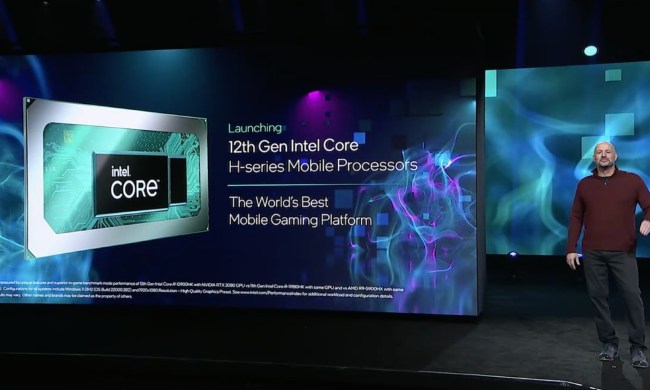Intel presenting 12th-gen mobile processors.