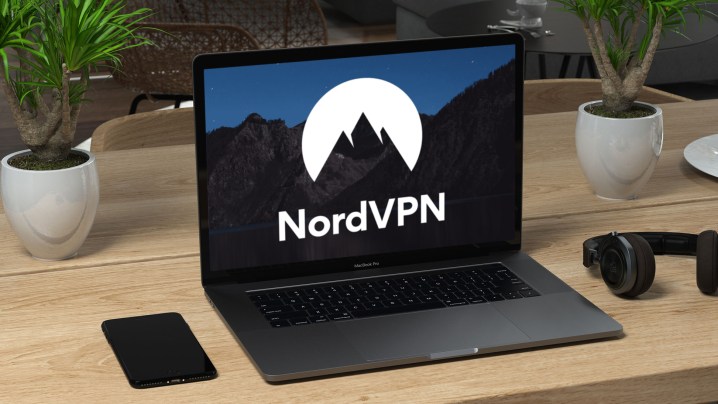 NordVPN fonctionnant sur un MacBook Pro.