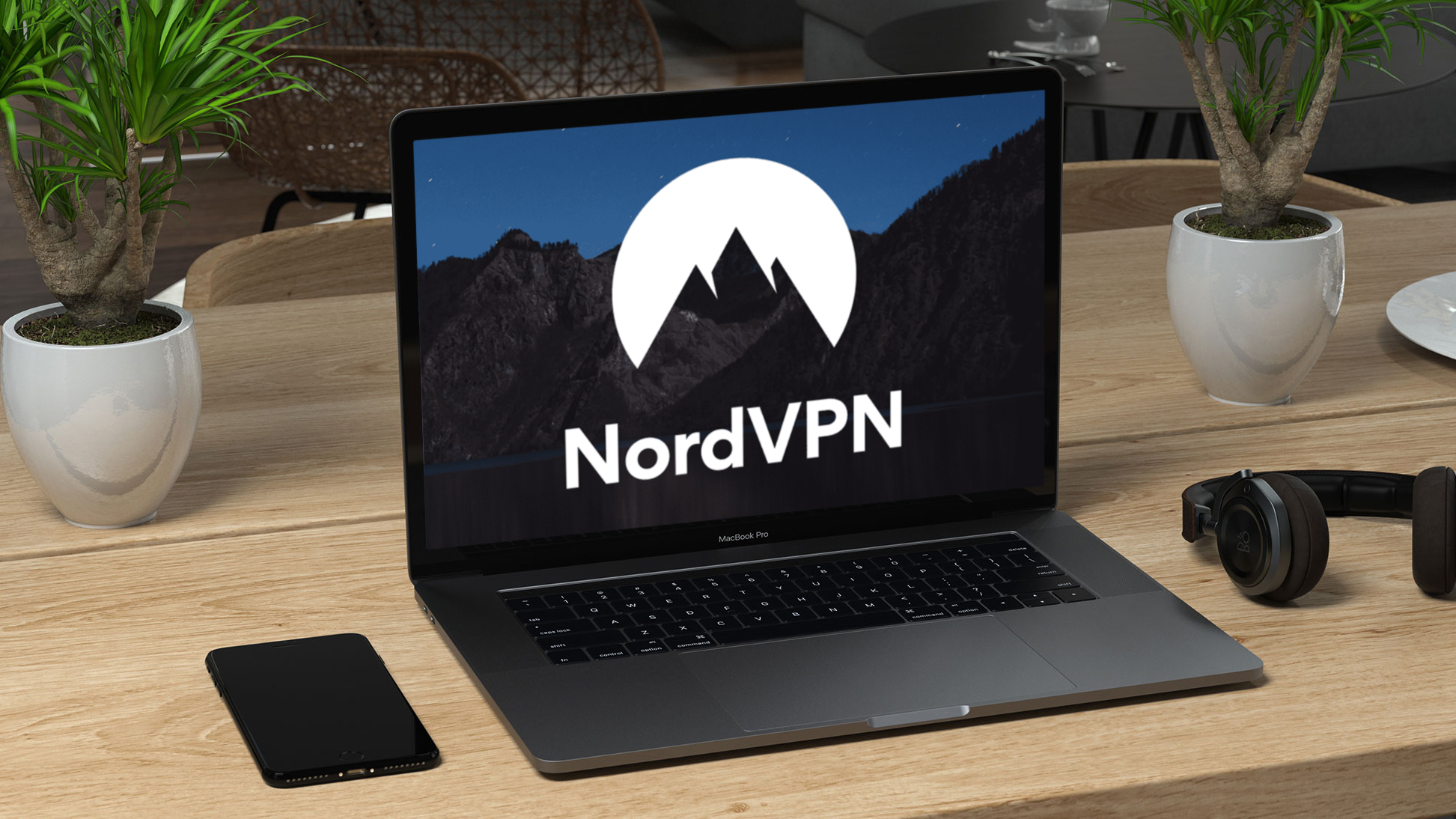 NordVPN 在 MacBook Pro 上运行。