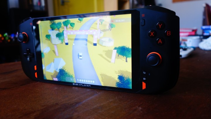 Art of Rally runs on a Onexplayer Mini.