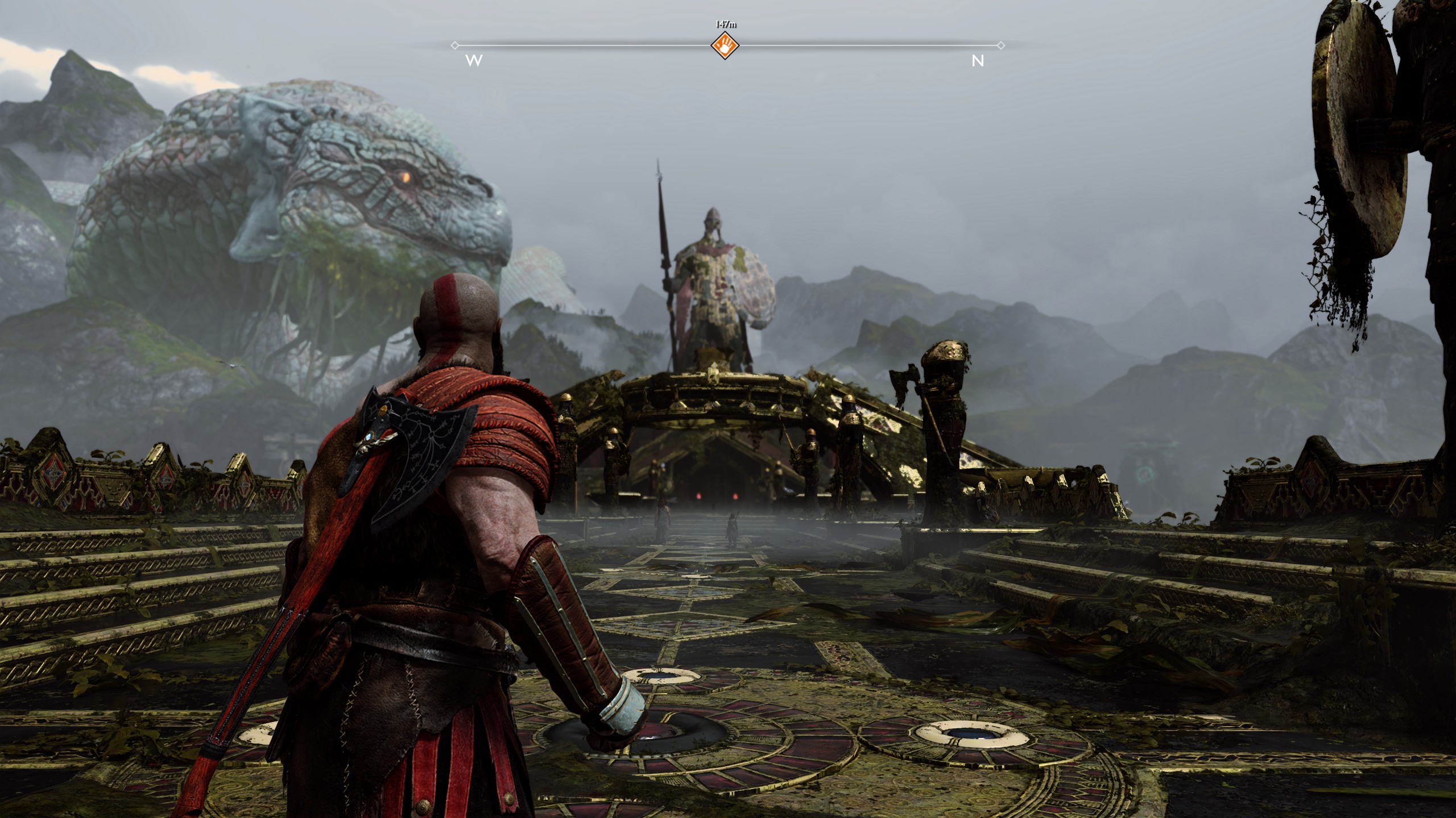 An outdoor area without FSR on in God of War.