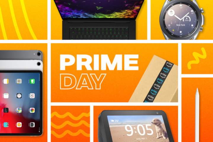 Prime Day graphic with multiple products.