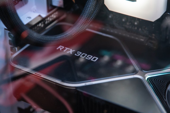 The logo on the RTX 3090.