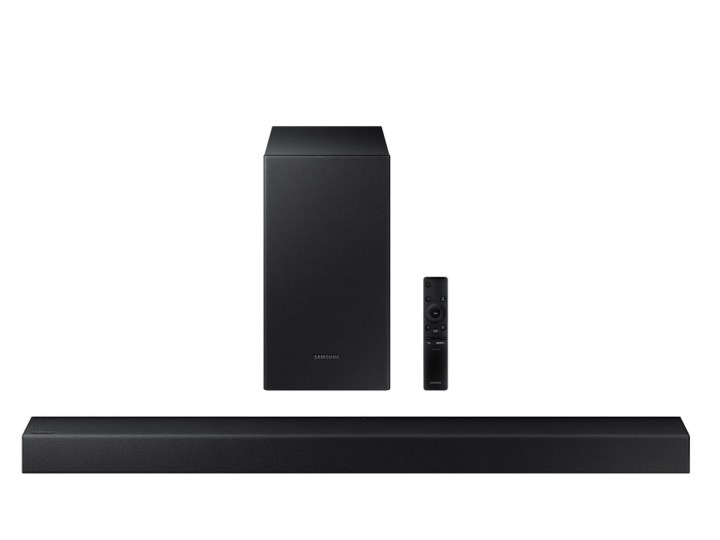 The Samsung 170W 2.1ch Soundbar with Wireless Subwoofer on a white background.