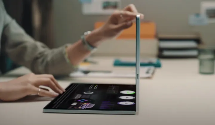 Samsung katlanabilir dizüstü bilgisayar konsept görseli.