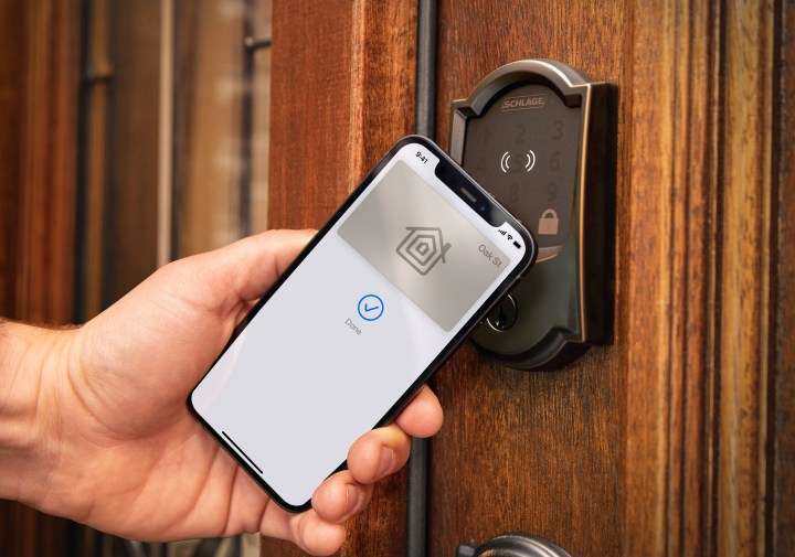 Open a smart lock with your phone.