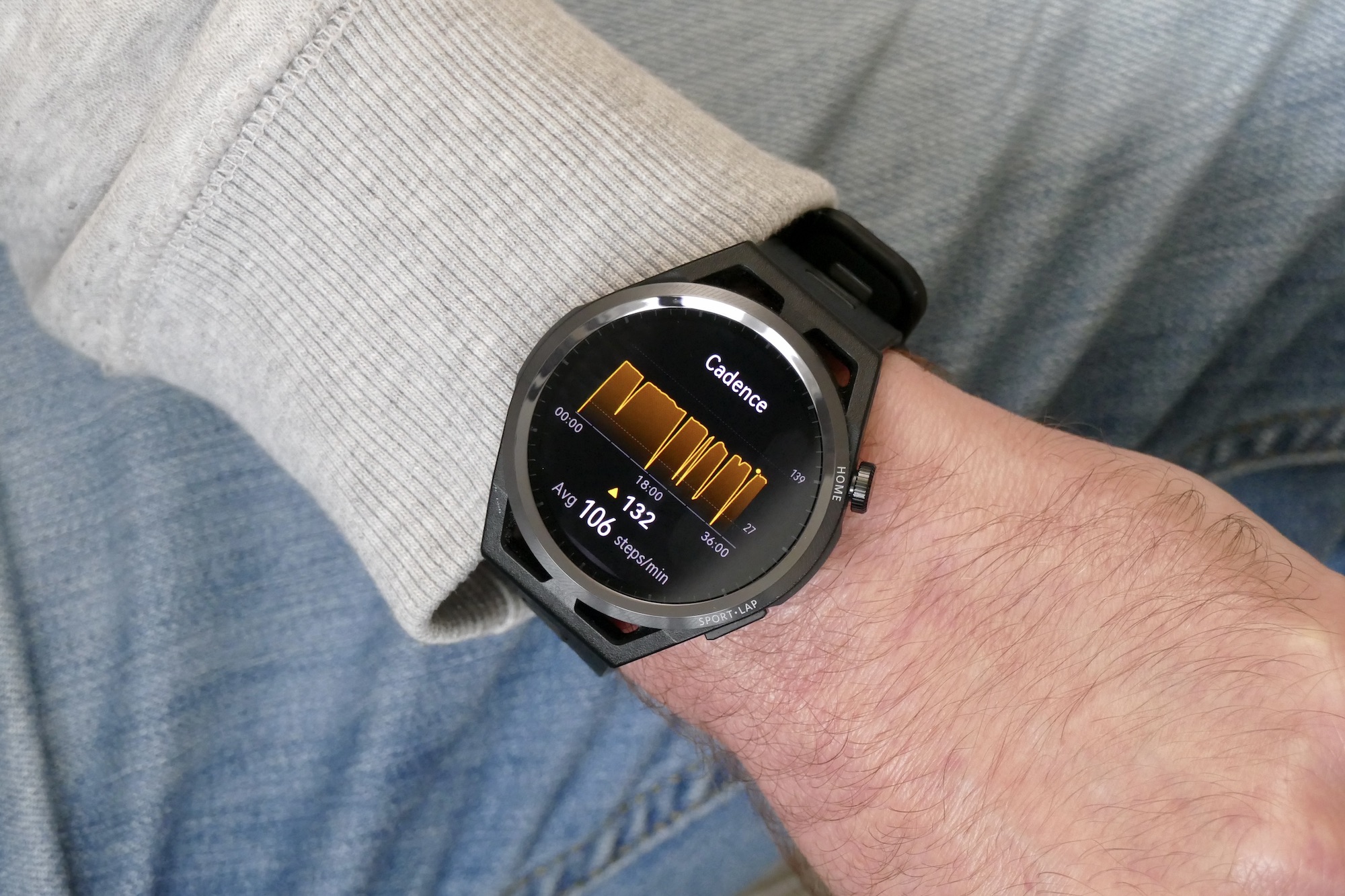 Huawei Watch GT Runner cadence data.