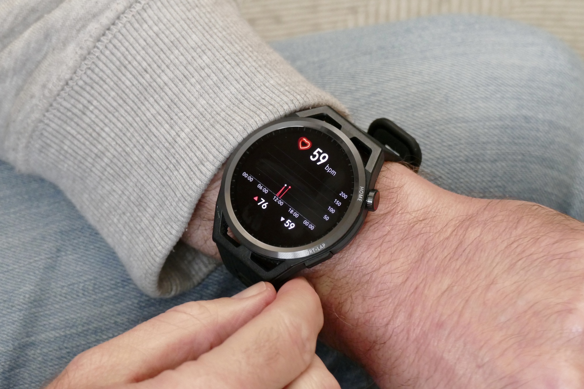 Huawei Watch GT Runner heart rate.