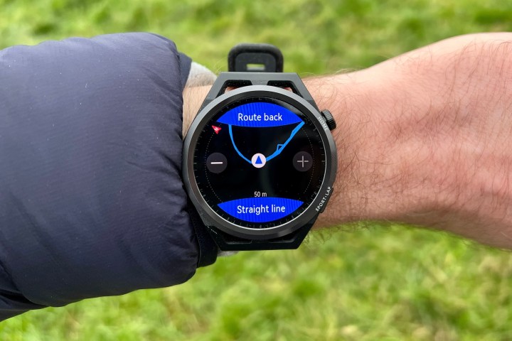 Huawei Watch GT Runner Uhrenrückseitenfunktion.
