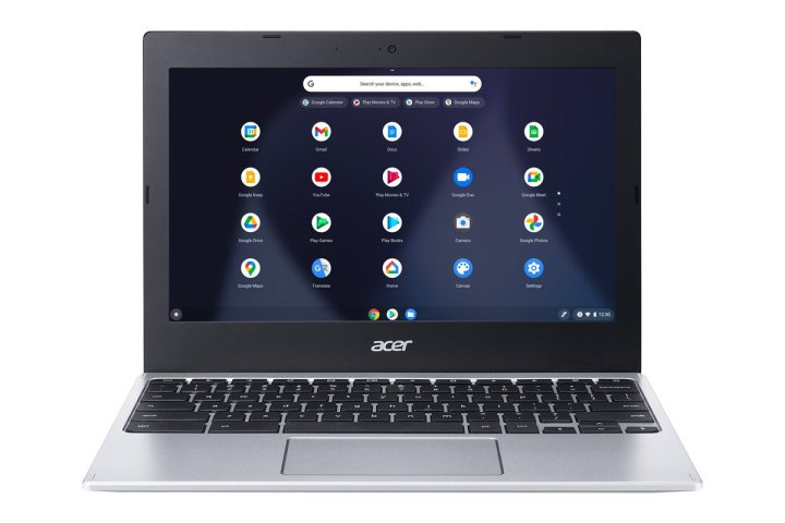 Acer Chromebook placed on a white background.
