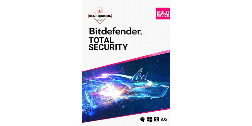 Caixa Bitdefender Total Security.