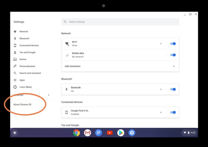 how to update chromebook choose about chrome os