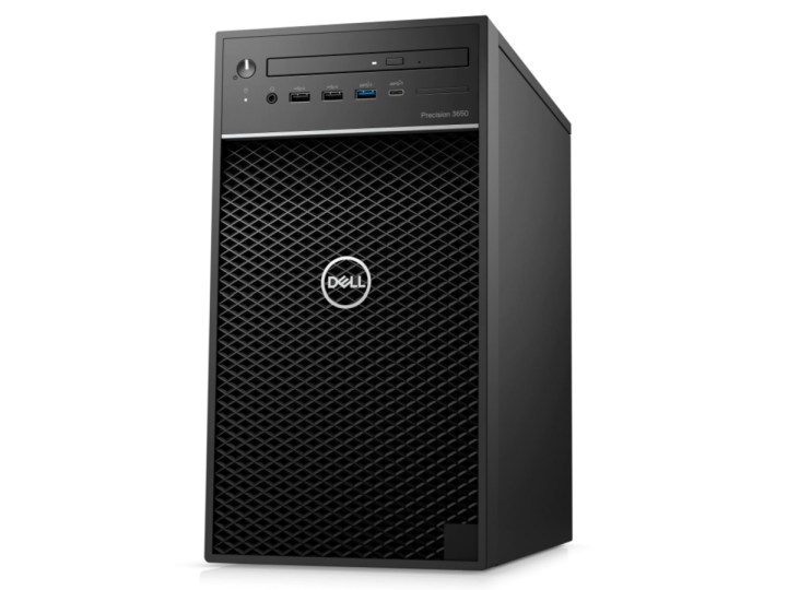 A Dell Precision 3650 Tower Workstation sits on a white background.