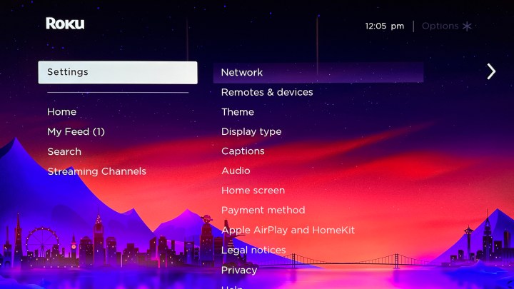how to update roku software settings