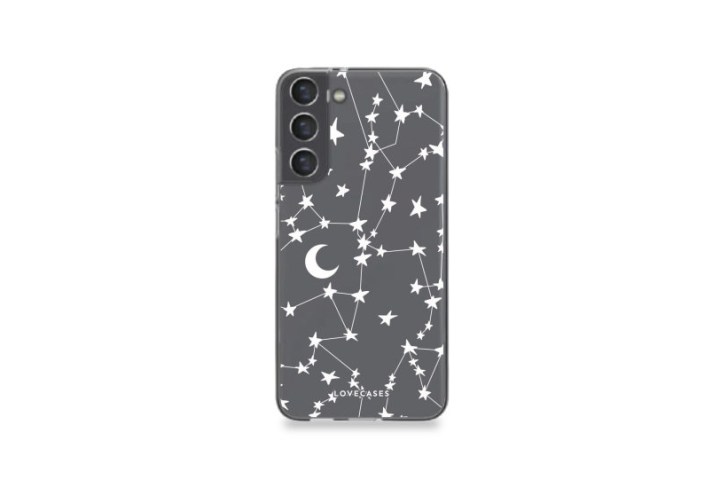 Coque lovecases gel white stars and moons pour samsung galaxy s22 plus.