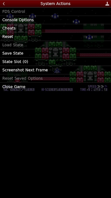 Captura de tela do emulador NES.