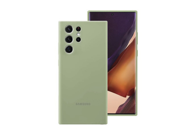 ปลอกซิลิโคนอย่างเป็นทางการของ Samsung เคสสีเขียวมะกอก - สำหรับ Samsung Galaxy S22 Ultra