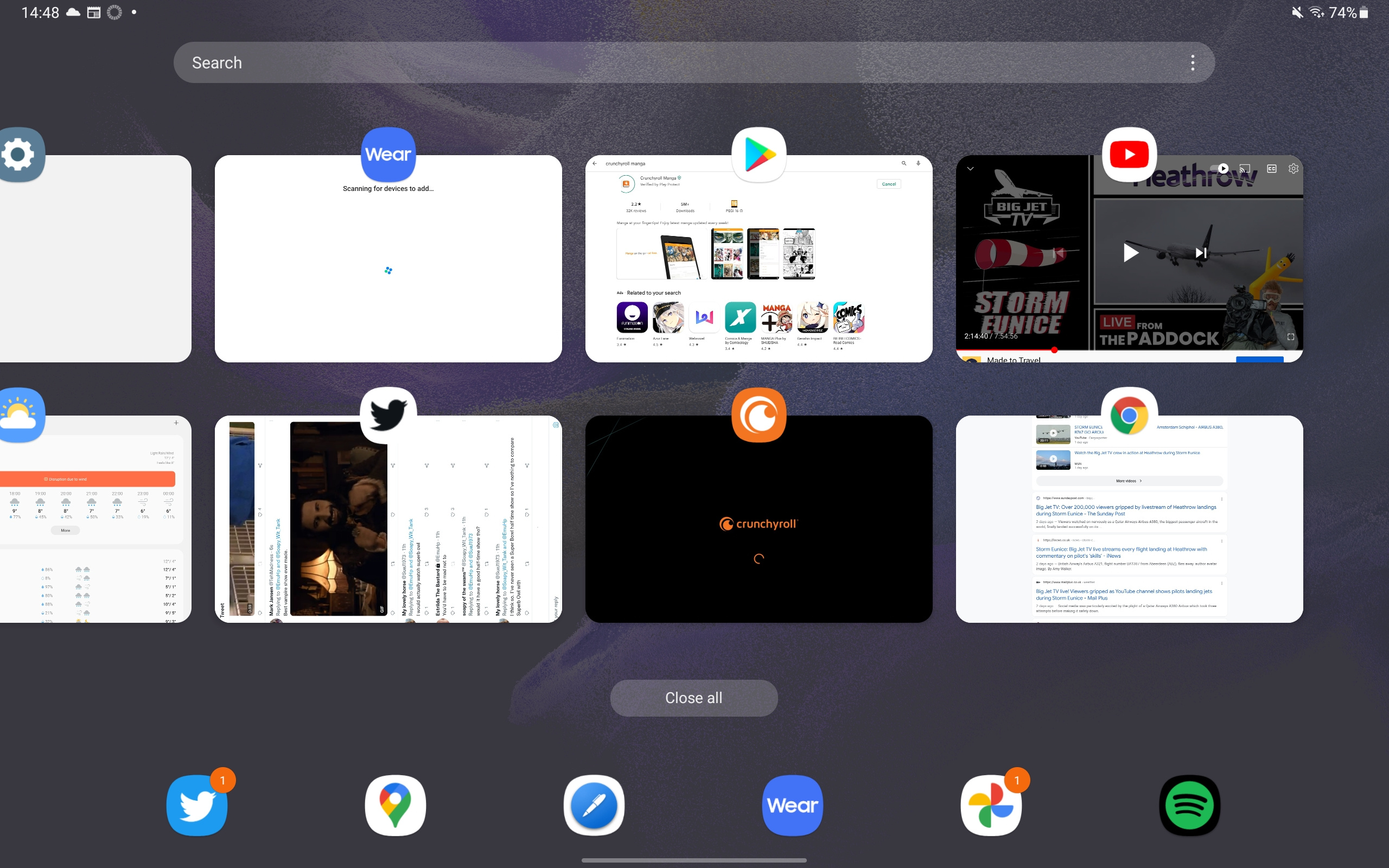 how to use split screen on any samsung tablet recent apps view galaxy tab