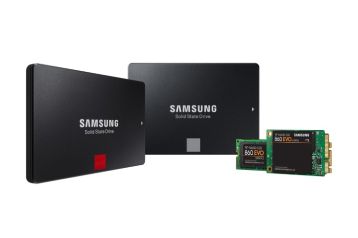 Range of Samsung SSDs.