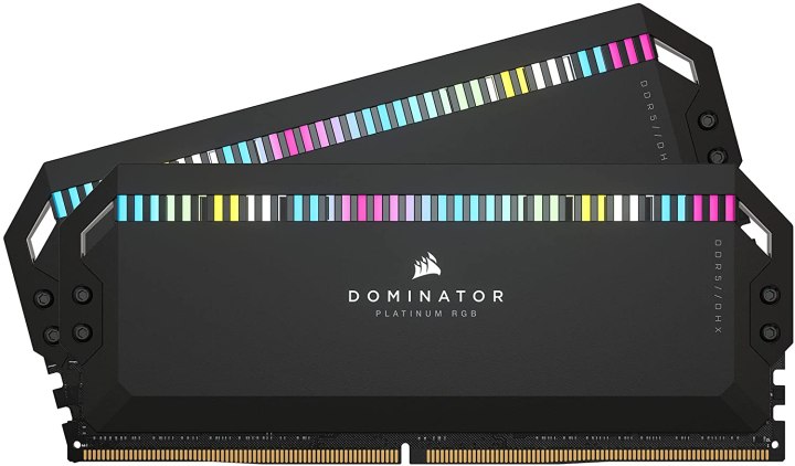 Corsair Dominator Platinum RGB DDR5 RAM sticks.