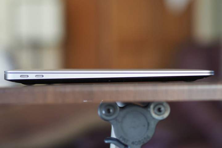 Apple MacBook Air M1 side view.