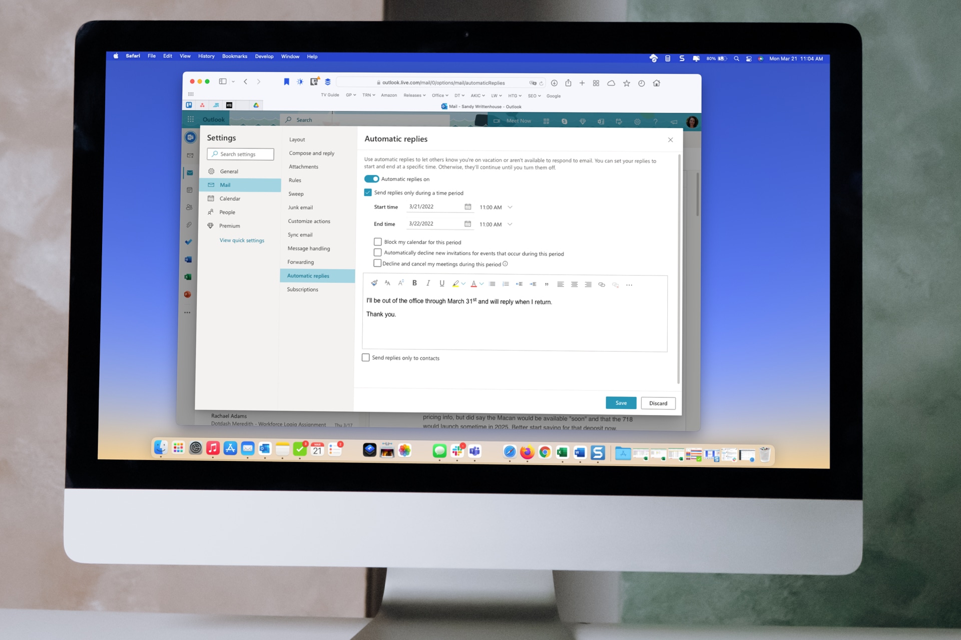 How to set up an out-of-office reply in Outlook - Vimarsana News