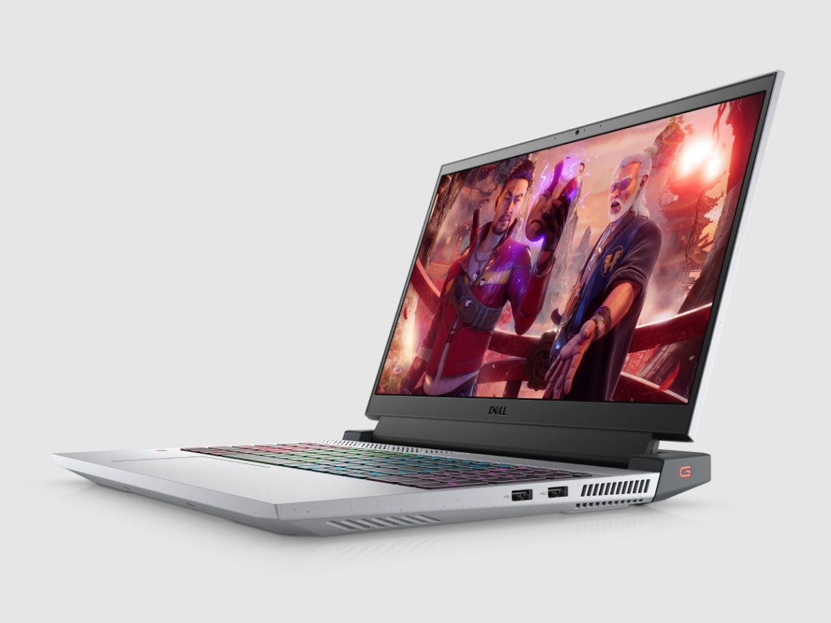 The Dell G15 Ryzen Edition gaming laptop with Shadow Warrior 3 on the screen.